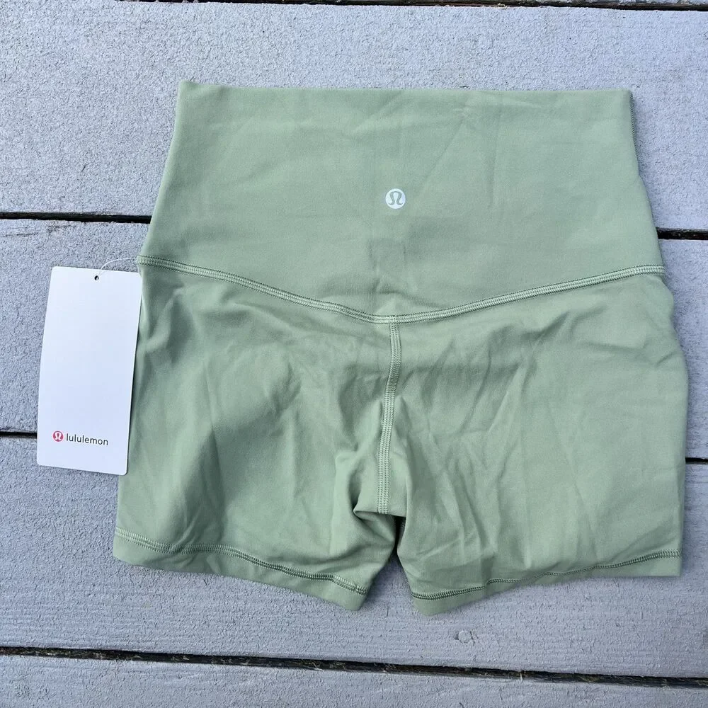 Lululemon Align High Rise Sage Green Shorts 4